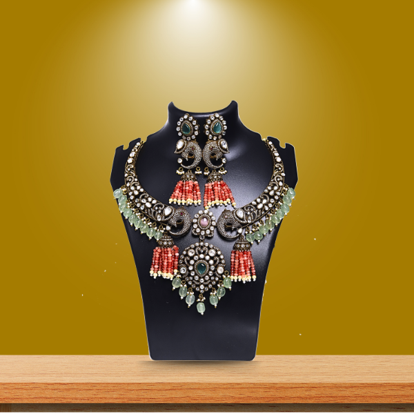 Stone set Necklace & Earring