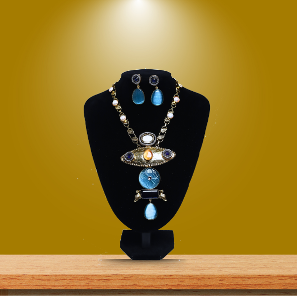 Stone set Necklace & Earring
